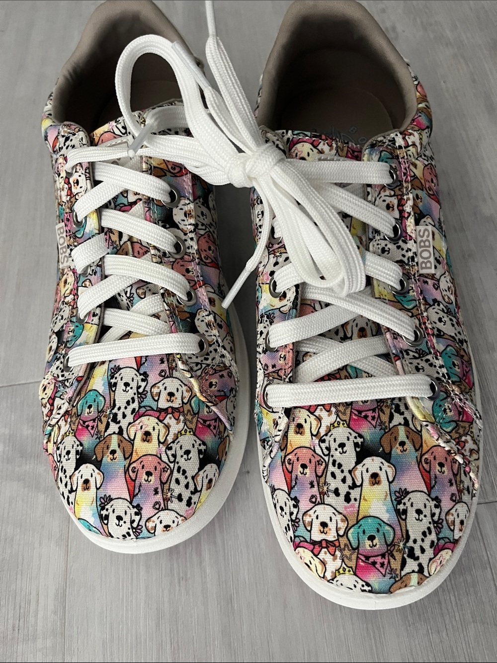 Bobs from Skechers Dogs D Vine White Multicolor Dog Casual Sneakers NEW SZ 9